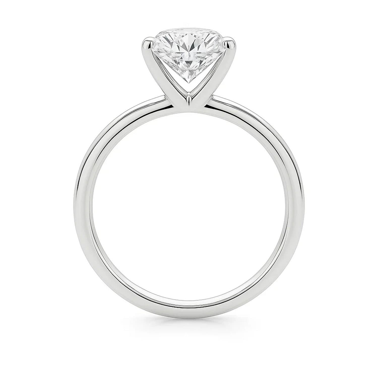 3 Carat Princess Lab Grown IGI G/VS1 Diamond Solitaire Ring in 14K White Gold view 4