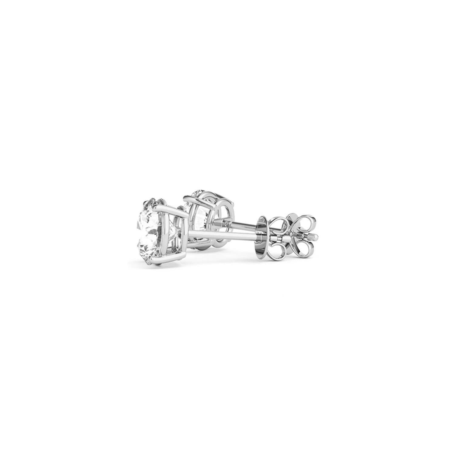 2 cttw Certified IGI Lab Grown Round Diamond Stud Earrings 14k White Gold(G/VS2) view 4