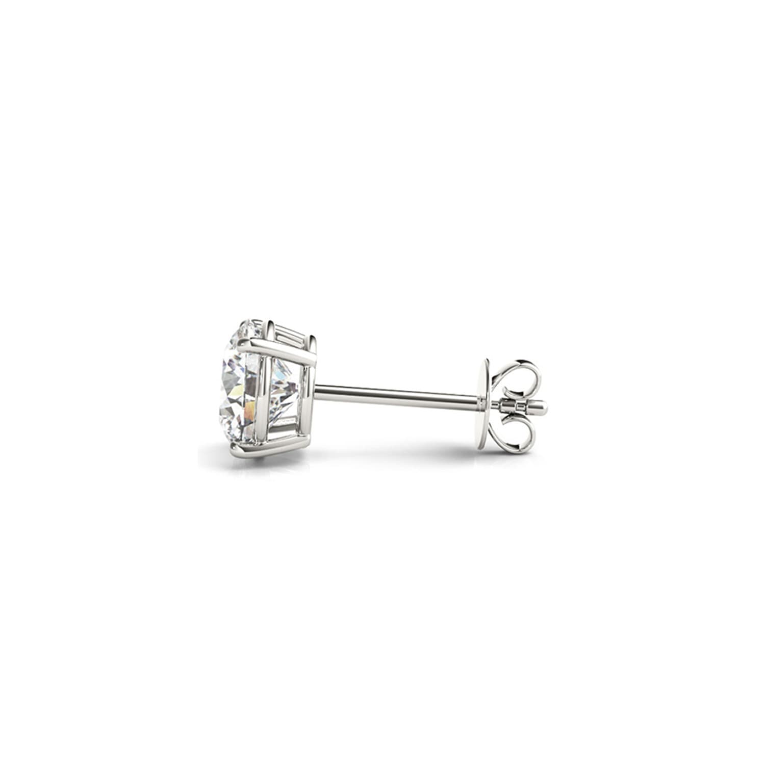 3 cttw Certified IGI Lab Grown Round Diamond Stud Earrings 14k White Gold(G/VS2) — alternate view