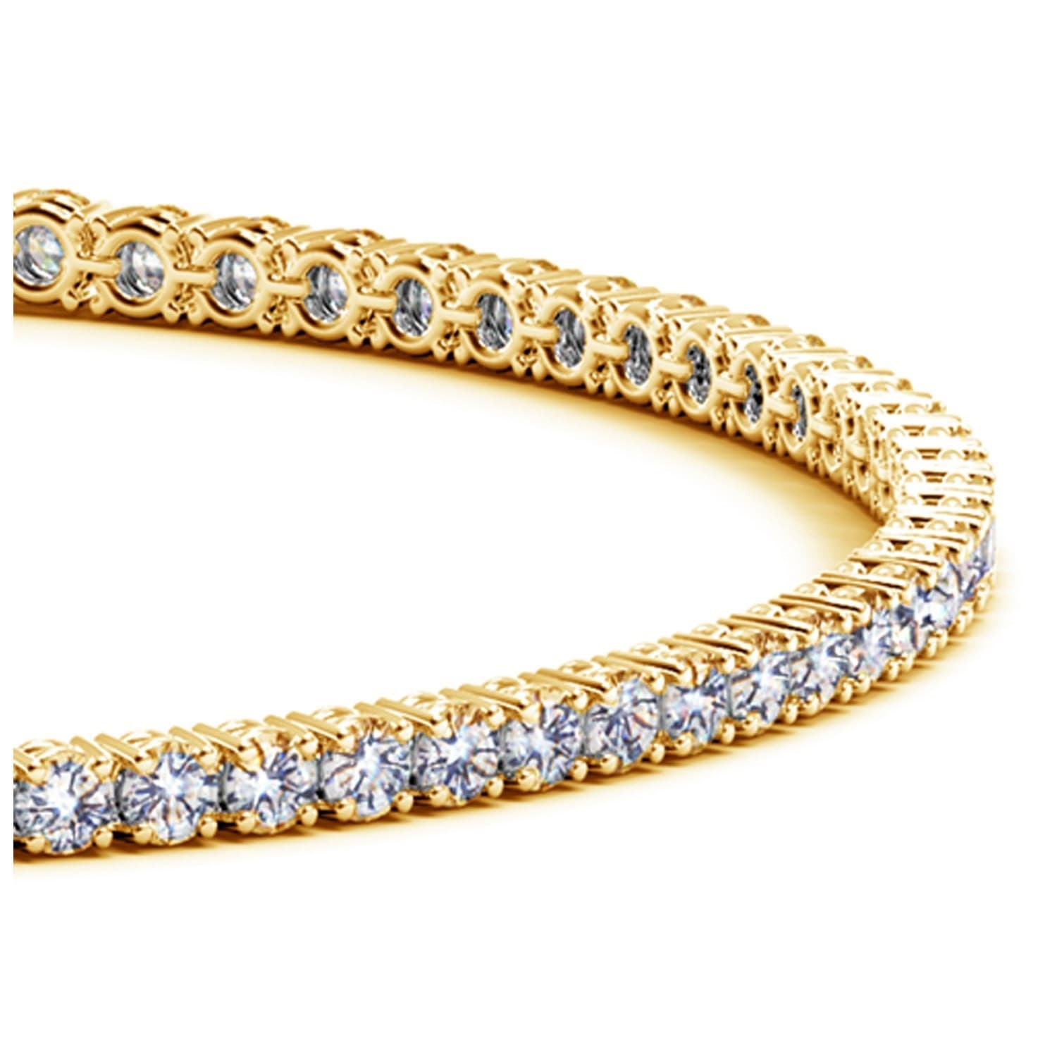 2 ctw Lab-Grown Diamond Tennis Bracelet in 14k Yellow Gold (F-G, VS2-SI1) — alternate view