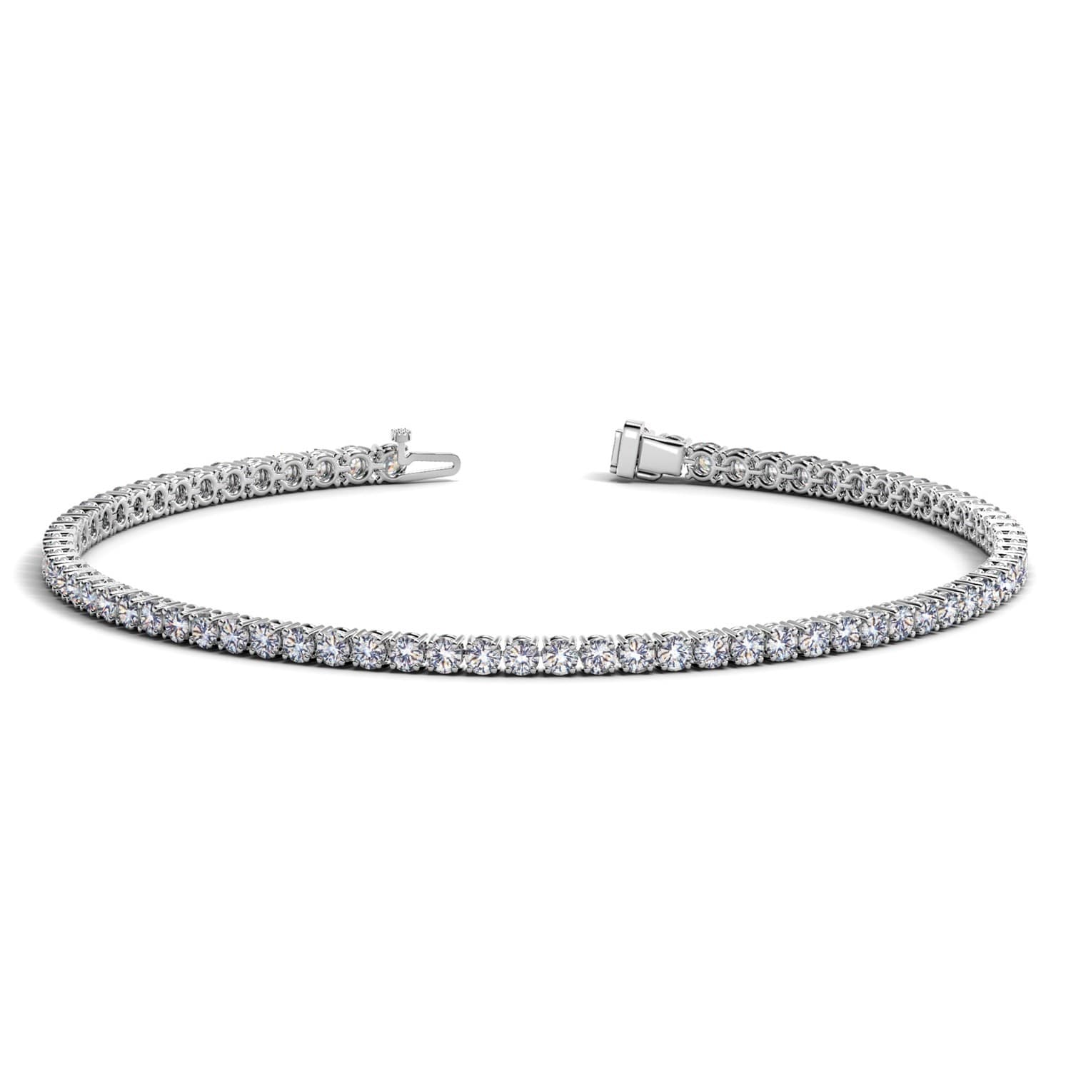 2 ctw Lab-Grown Diamond Tennis Bracelet in 14k White Gold (F-G, VS2-SI1)