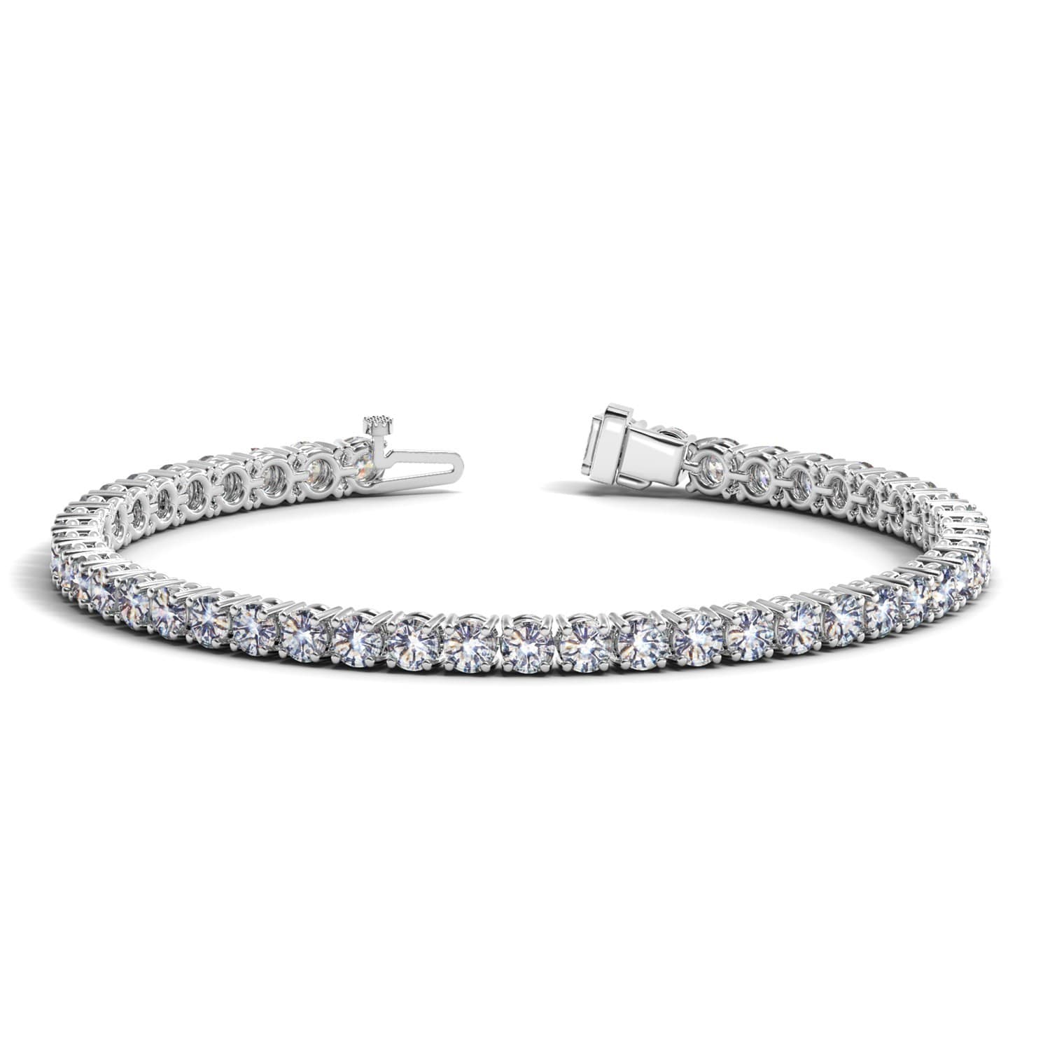 10 ctw Lab-Grown Diamond Tennis Bracelet in 14k White Gold (F-G, VS2-SI1)