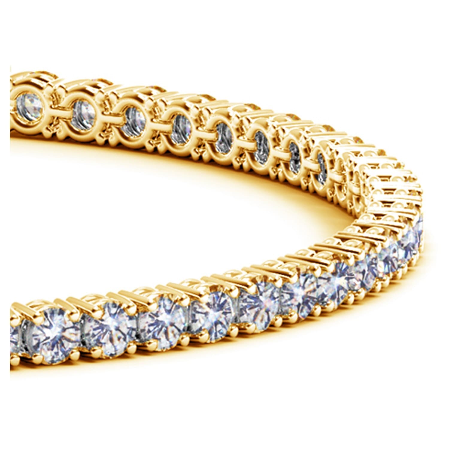 5 ctw Lab-Grown Diamond Tennis Bracelet in 14k Yellow Gold (F-G, VS2-SI1) — alternate view