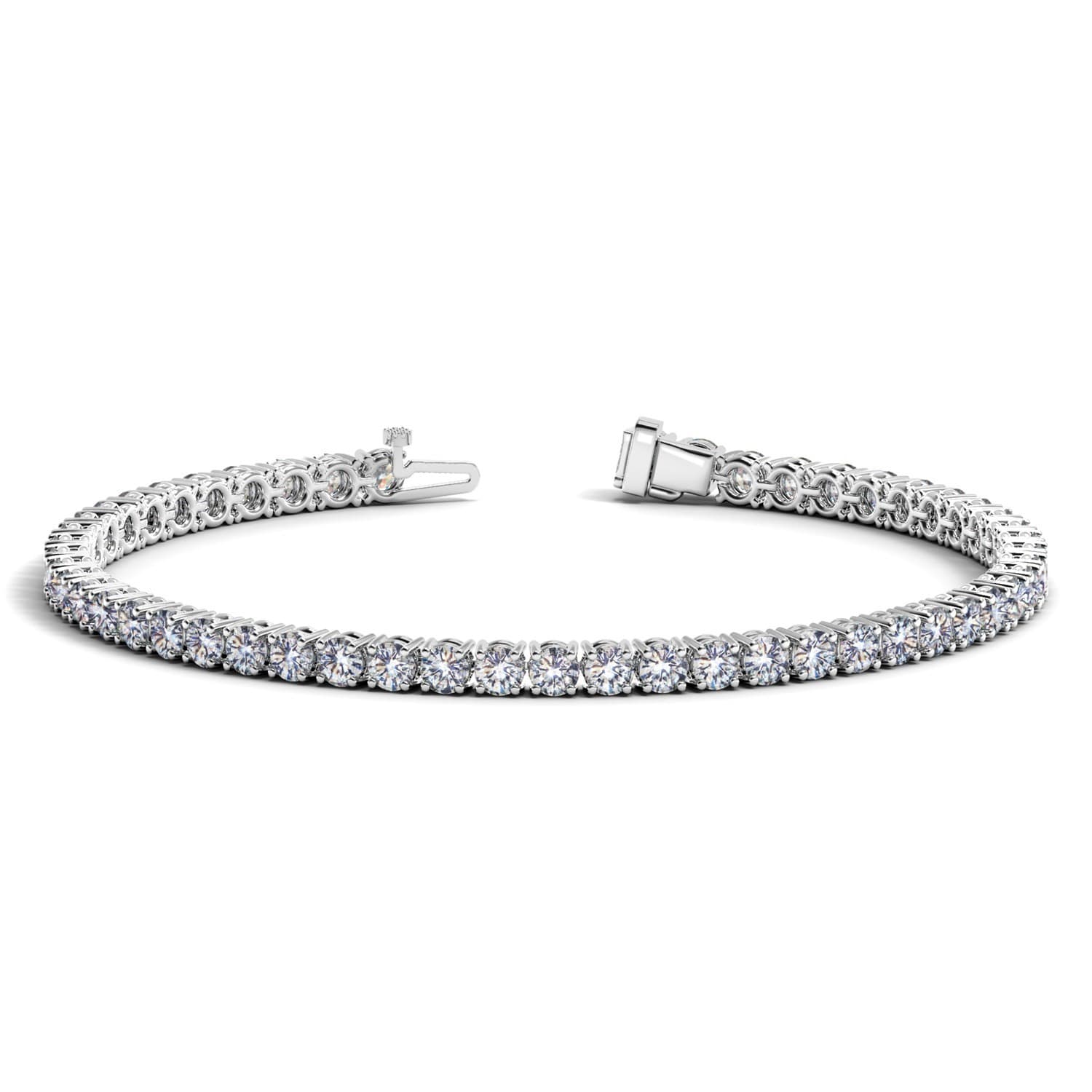 6 ctw Lab-Grown Diamond Tennis Bracelet in 14k White Gold (F-G, VS2-SI1)