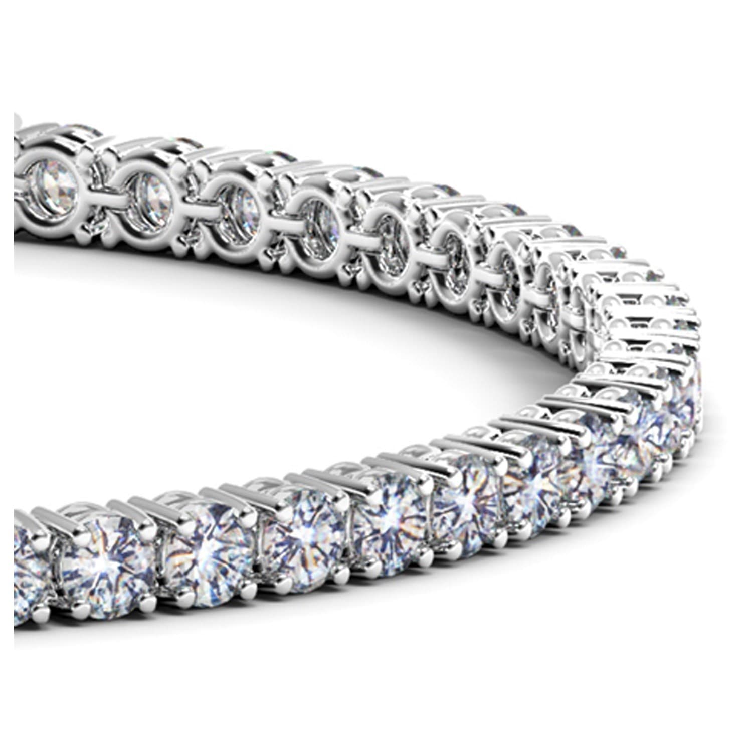 6 ctw Lab-Grown Diamond Tennis Bracelet in 14k White Gold (F-G, VS2-SI1) — alternate view