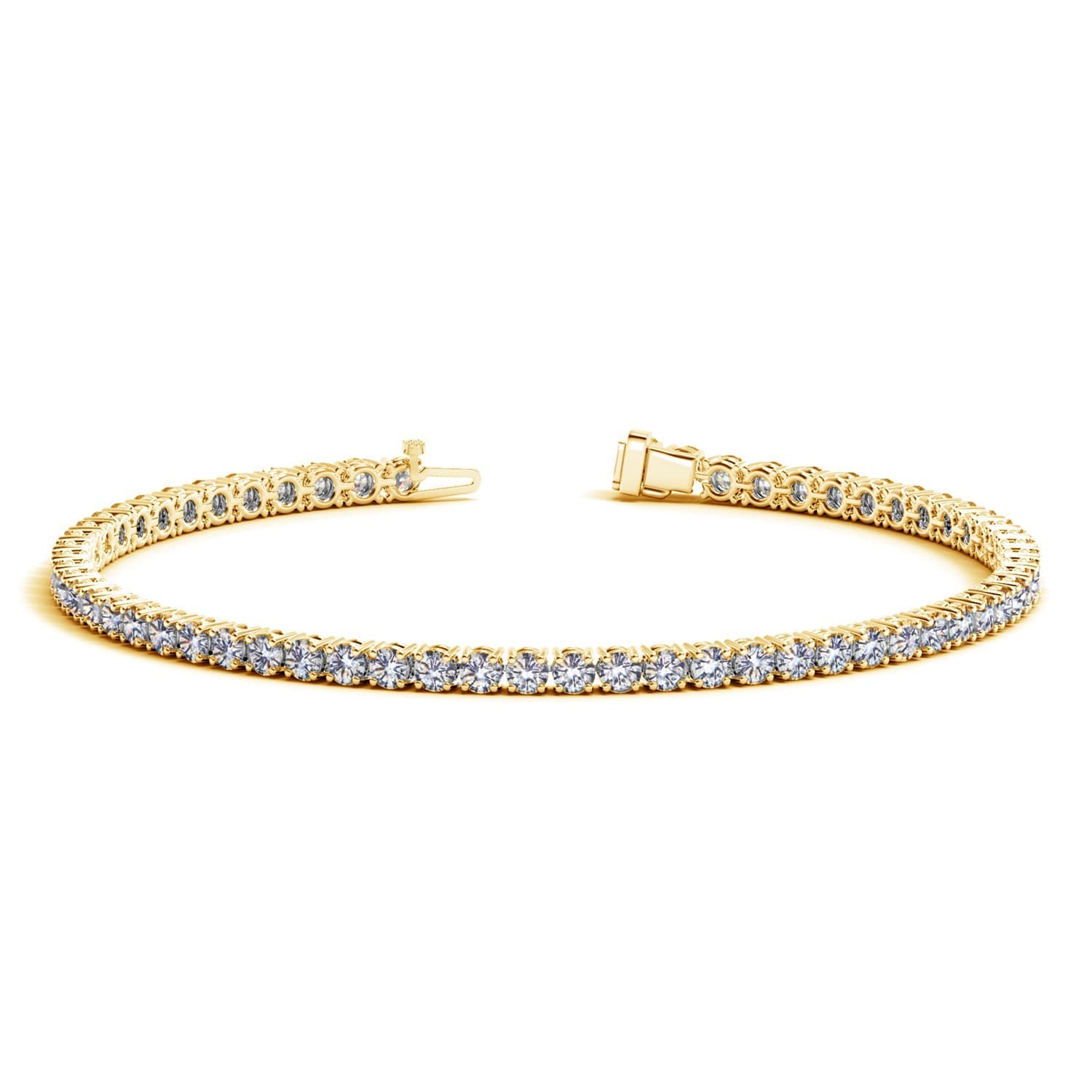 4 ctw Lab-Grown Diamond Tennis Bracelet in 14k Yellow Gold (F-G, VS2-SI1)